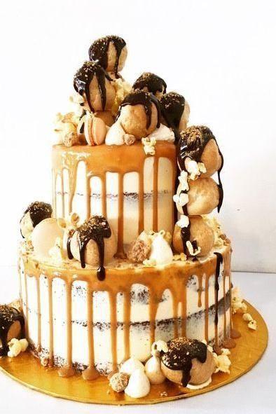 Profiterole & Popcorn Cake